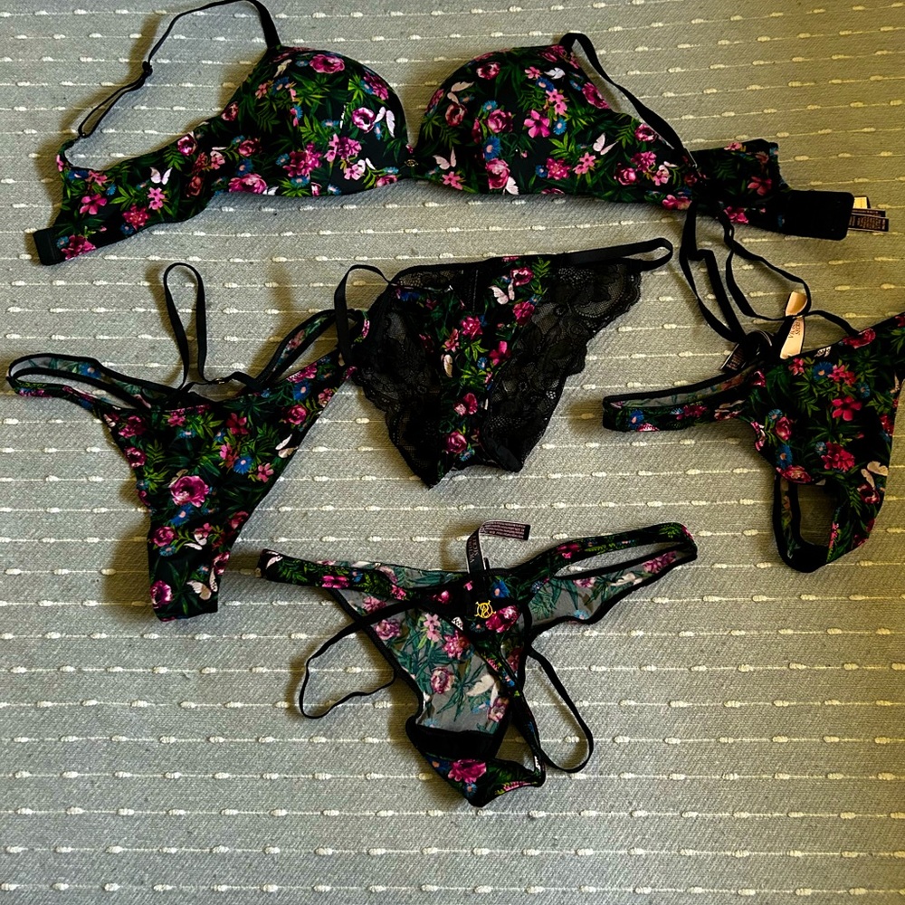 Victorias Secret and Armani Bra and Underwar Lot 36C and Large Bottoms